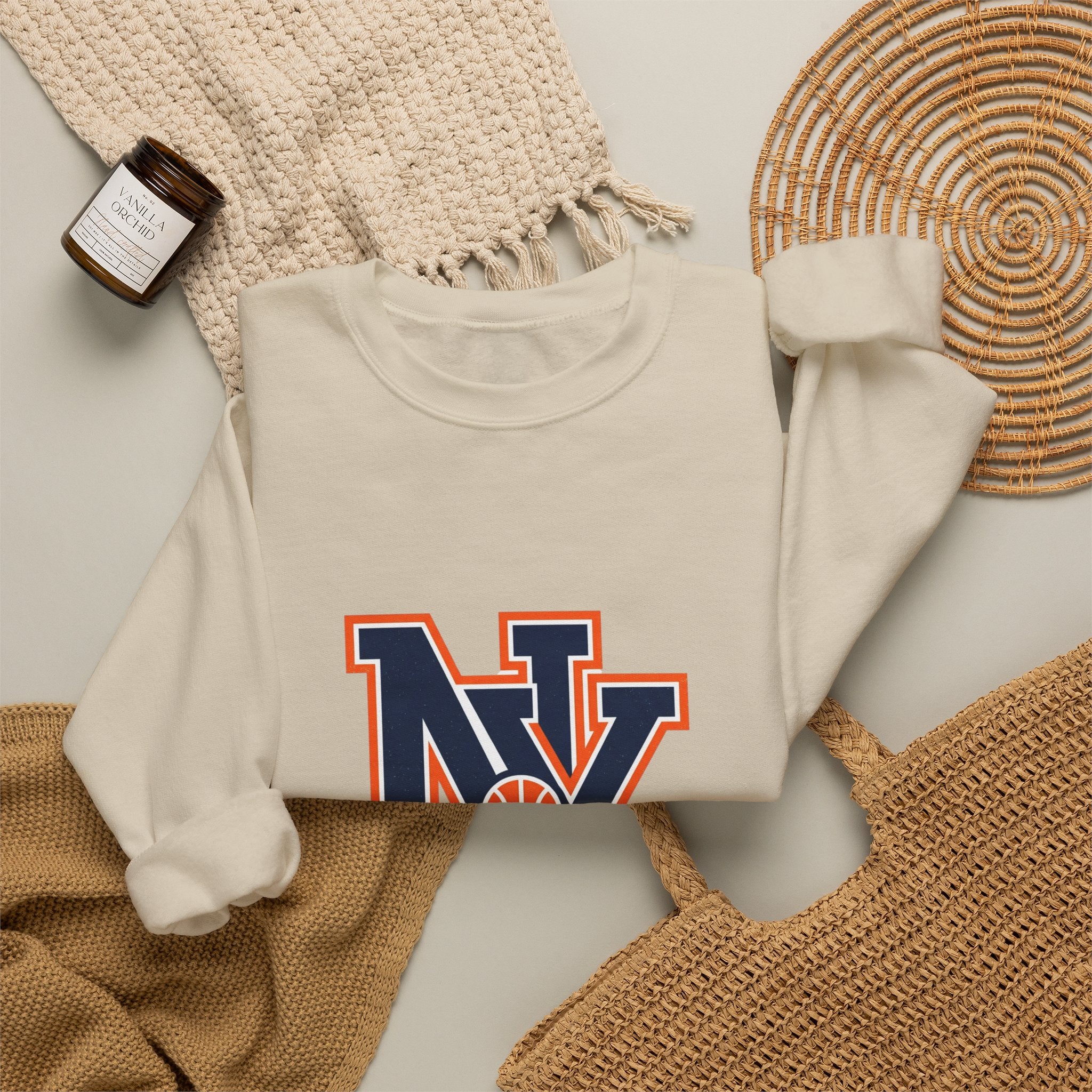 NY Varsity Basketball Crewneck Sweatshirt | Retro Collegiate NYC Hoops