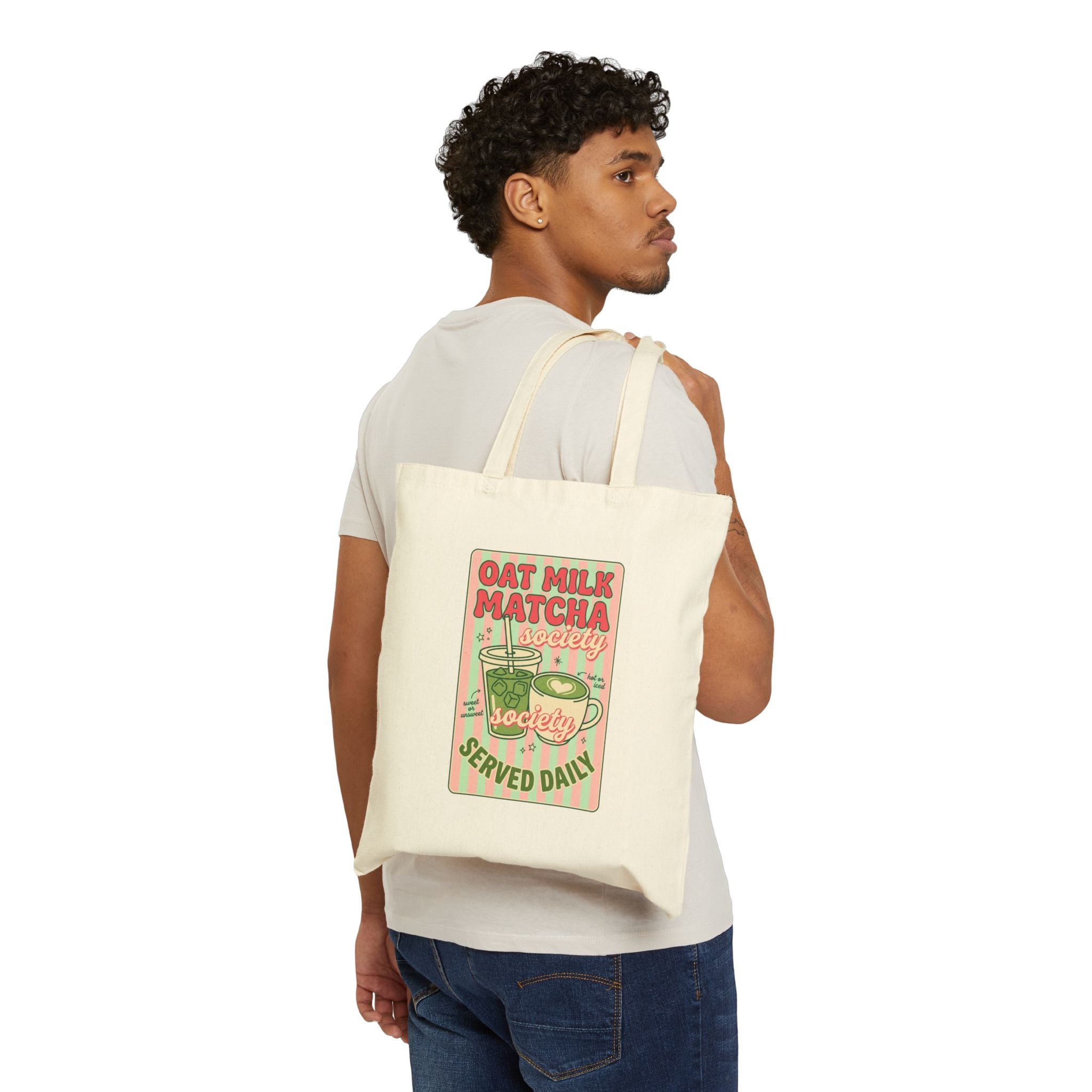 Matcha Oat Milk Society Tote | Matcha Girl Cafe Aesthetic