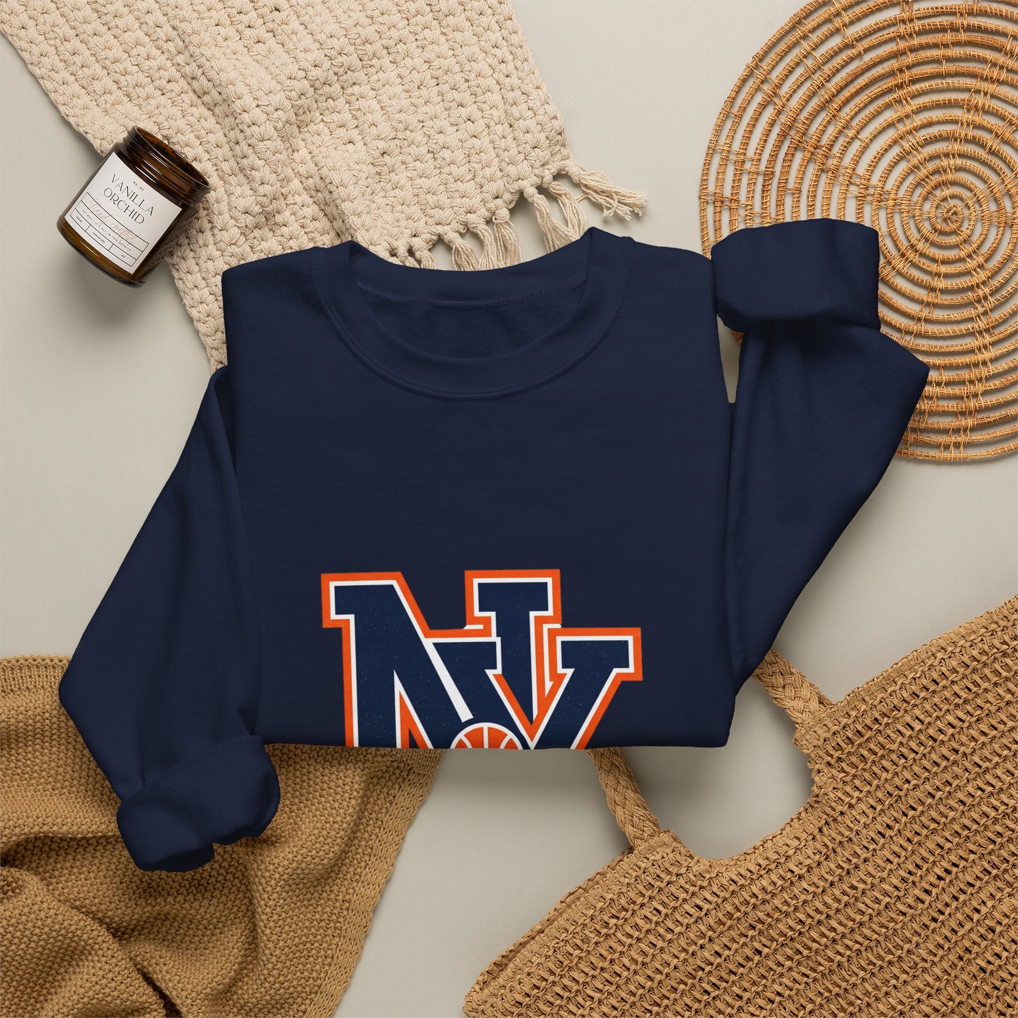 NY Varsity Basketball Crewneck Sweatshirt | Retro Collegiate NYC Hoops