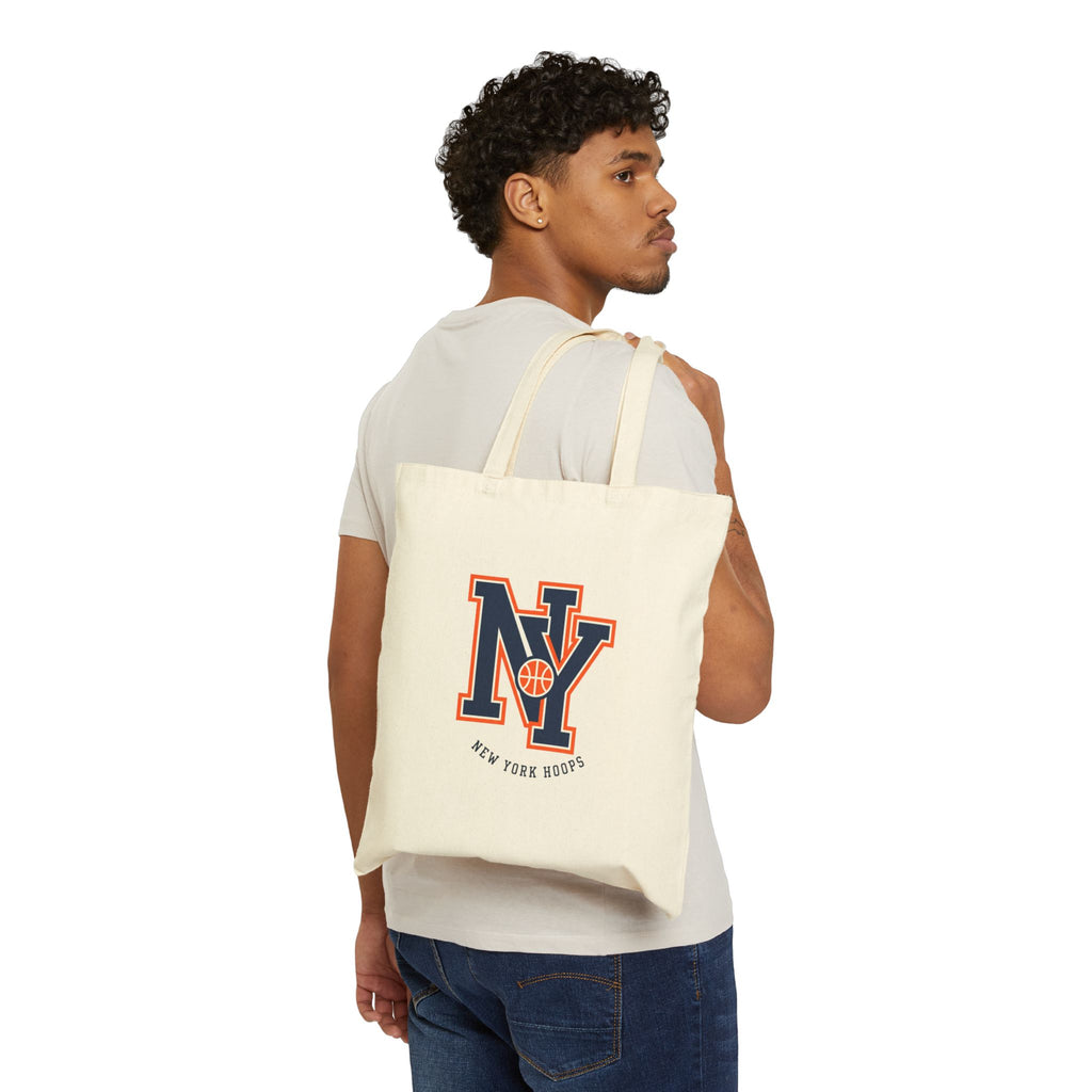 NY Basketball Varsity Logo Tote | Canvas City Hoops Tote