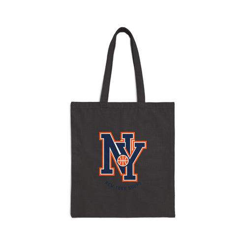NY Basketball Varsity Logo Tote | Canvas City Hoops Tote