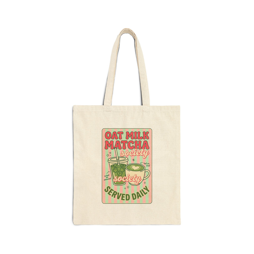 Matcha Oat Milk Society Tote | Matcha Girl Cafe Aesthetic